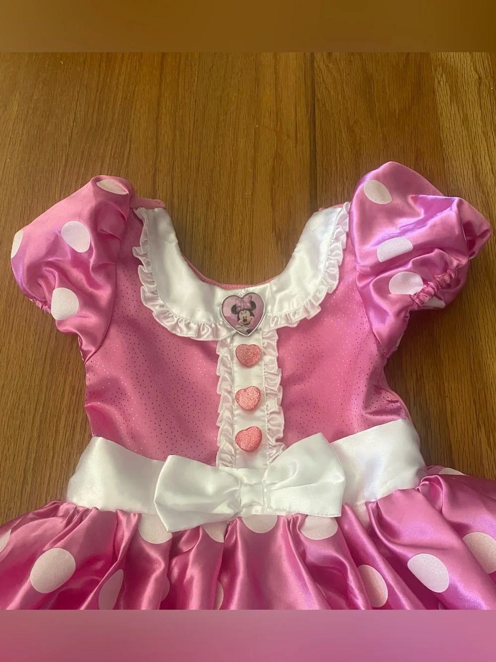 Disney Collection Polka Dot Minnie Mouse Party Costume Dress with Bow